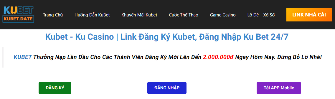 về website kubet.date